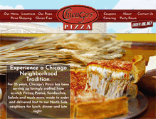 Tablet Screenshot of chicagos-pizza.com